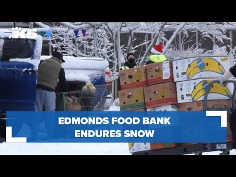 Edmonds food bank endures snow