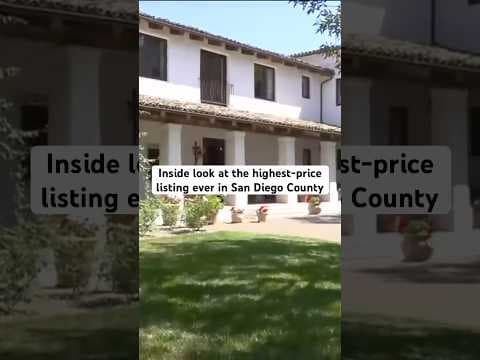A home for sale in Rancho Santa Fe is now the most expensive listing to ever hit San Diego County.