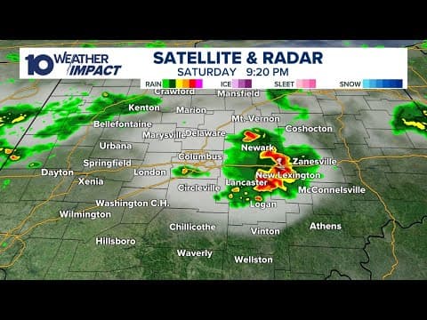 Tracking showers, storms moving through central Ohio