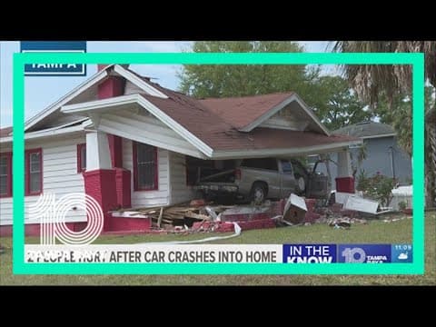 Man drives into front porch of Tampa home