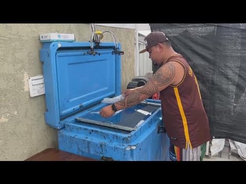 What is hydro-dipping? One National City man uses the technique to customize Padres merchandise