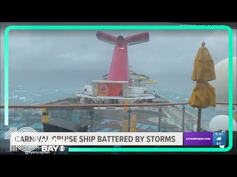 Carnival Sunshine cruise ship rocked by storm off East Coast