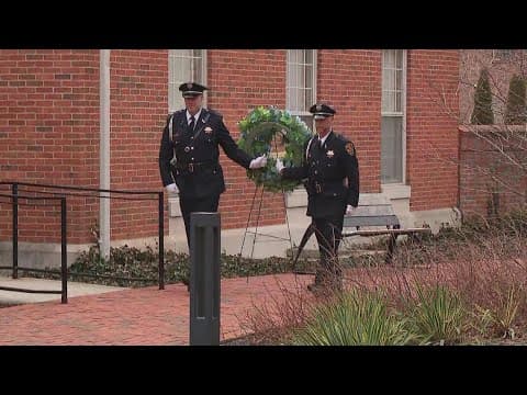 Wreath-laying ceremony honors 2 Westerville police officers who were killed in the line of duty