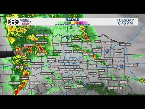 DFW Weather: Severe thunderstorm issued for parts of North Texas, storms work their way east