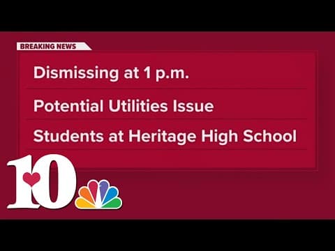 Heritage Middle School dismissing early due to 'potential utilities issue'