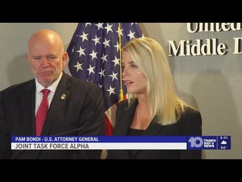 DOJ expands human smuggling task force; Bondi highlights Tampa case