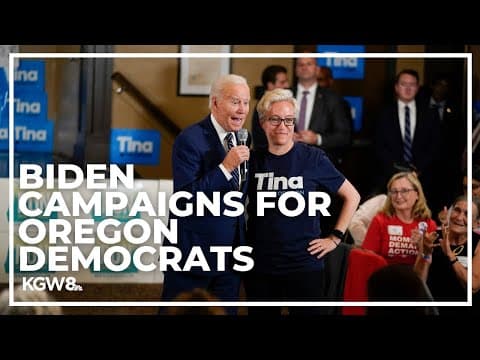 President Biden arrives in Portland to campaign for Democrats in governor's race