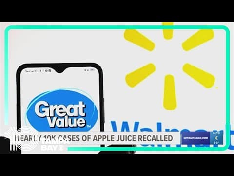 Walmart recalls apple juice sold in 25 states due to elevated arsenic levels