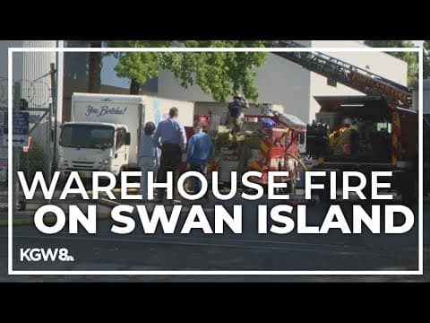 Fire breaks out at warehouse on Swan Island