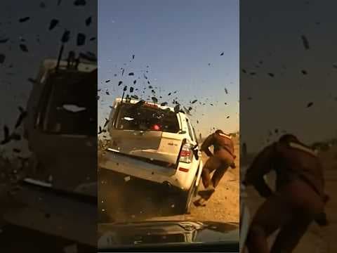 Wild video shows car crashing into Oklahoma state trooper during traffic stop