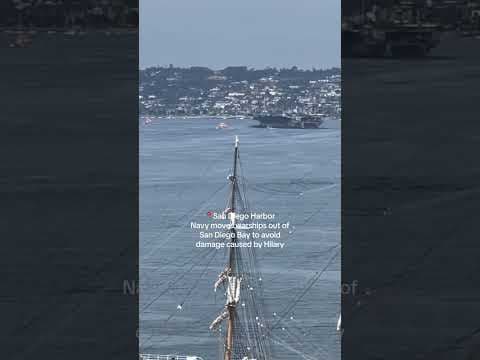 Navy moves ships out of San Diego Bay to prevent damage from Hilary