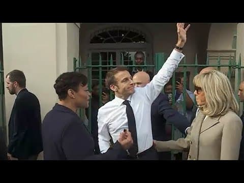 French President Macron visits New Orleans