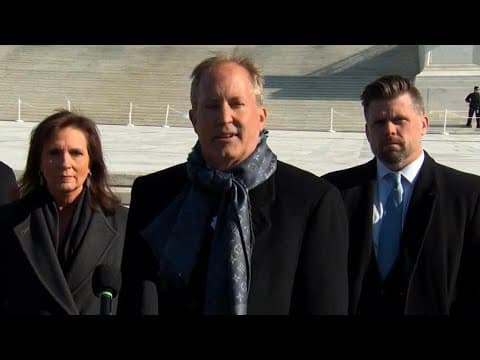 Texas AG Ken Paxton speaks outside U.S. Supreme Court (Jan. 15, 2025)