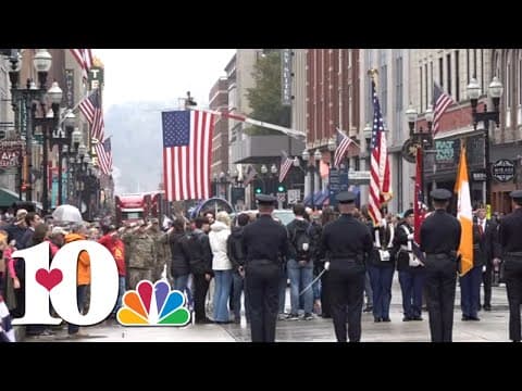 The 98th Veterans Day Parade is stepping off in downtown Knoxville!