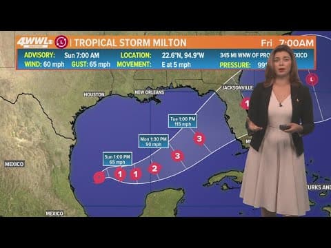 Sunday 7 am Tropical Update: Milton expected to make landfall in Florida as a hurricane