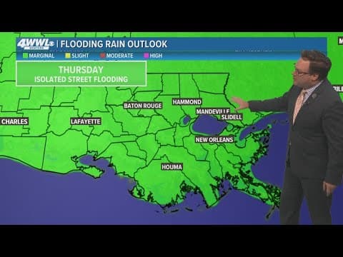 New Orleans Weather: Street flooding threats remain as rain chances taper, hot temps return