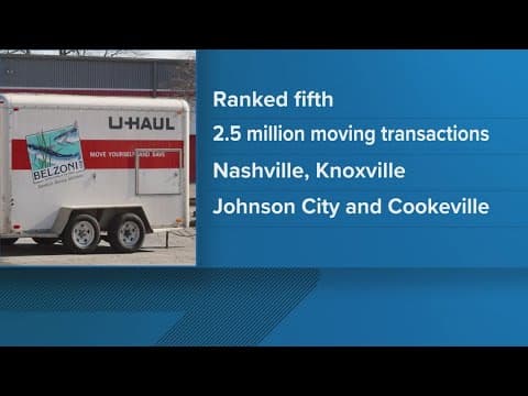 U-Haul says Tennessee is one of the top states people are moving to