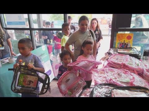 Local organizations hand out school supplies to over 200 families in the Houston area