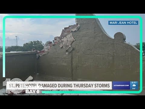 St. Pete hotel damaged during Thursday's storms