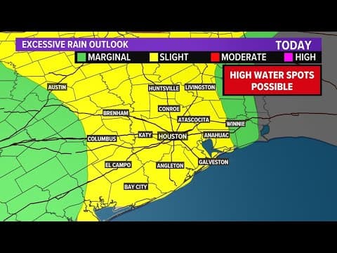 Houston live radar: Scattered storms moving through the area
