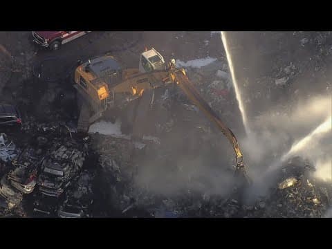 7 people hurt in massive fire at Lorton scrapyard