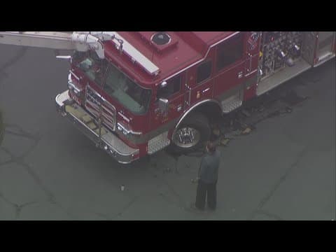 Escondido fire truck pulled from sinkhole; no injuries reported