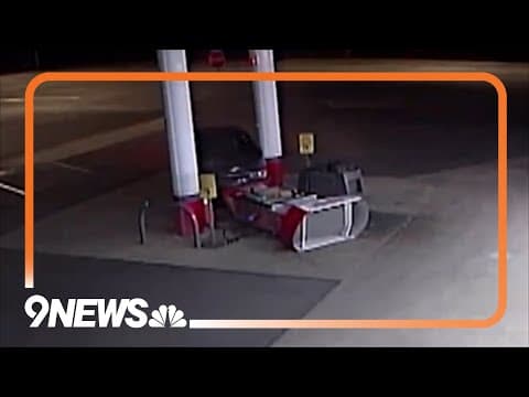 Driver hits gas pump in Arapahoe County