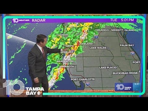 Tampa Bay weather: Severe thunderstorms roll across local area (5 p.m. Tuesday update)