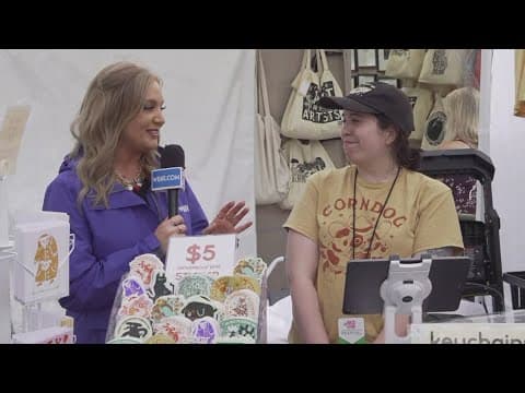 Speaking with artists at the Dogwood Arts Festival