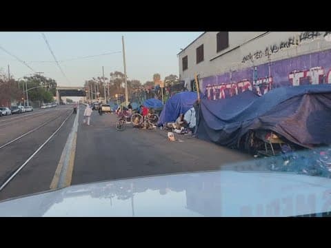 San Diego Police force unsheltered people to take down tents during the day