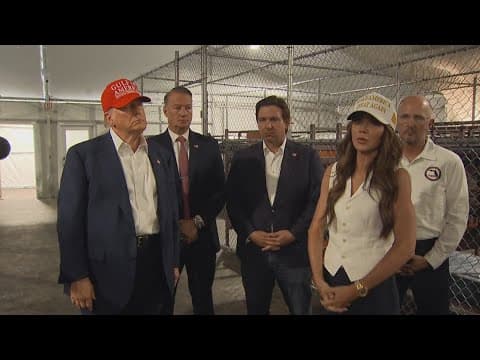President Trump tours new Florida migrant detention center being called 'Alligator Alcatraz'