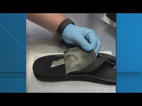 TSA agents at Dulles find blade hidden inside flip flop