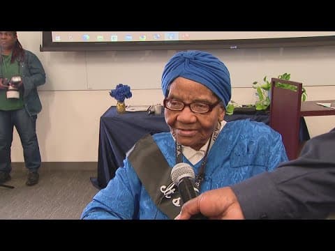 'Always persevere and have faith in God': Columbus woman celebrates 100th birthday