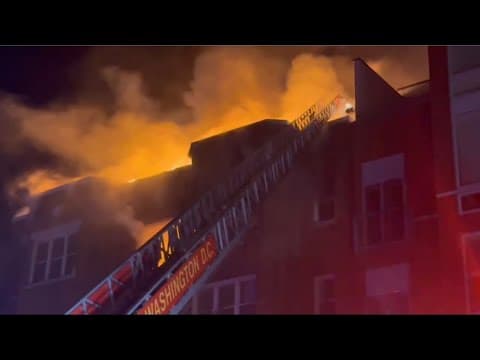 Two rescued, 35 displaced in major early morning DC apartment fire