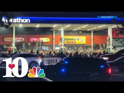 Pigeon Forge PD, other agencies, show up after crowd gathers near Jimmy's Market after Slammed Enuff