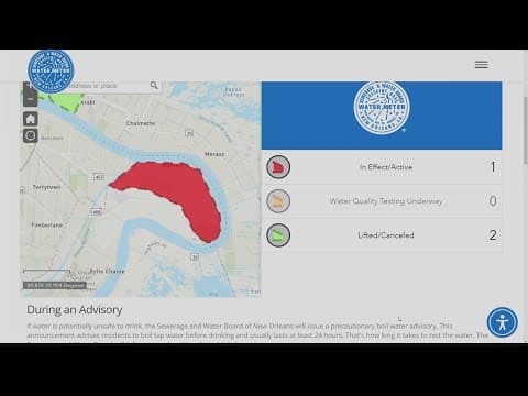 Portion of New Orleans Westbank under precautionary boil advisory