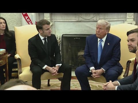 President Trump meets with French President Emmanuel Macron