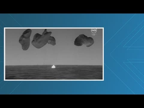 Multi-national crew splashes down in Gulf of Mexico after spending more than six months on ISS