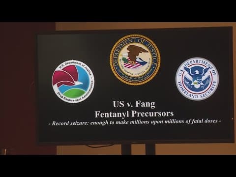 DOJ announces arrest, 'one of the largest' seizures of fentanyl precursors in the US