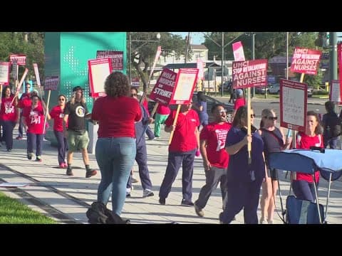 First Day of 4th UMC Union Nurses strike in New Orleans