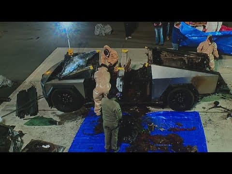 New video shows Tesla Cybertruck exploding in front of Las Vegas Trump hotel