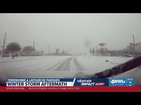 Winter Storm aftermath in Terrebonne and Lafourche parishes
