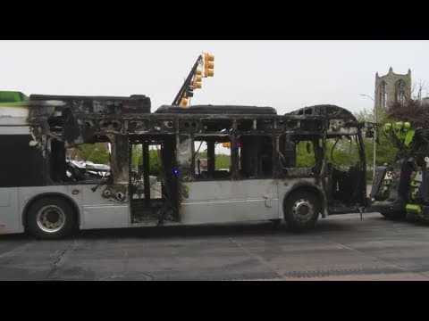 Arrest made after IndyGo bus fire on Indy's north side