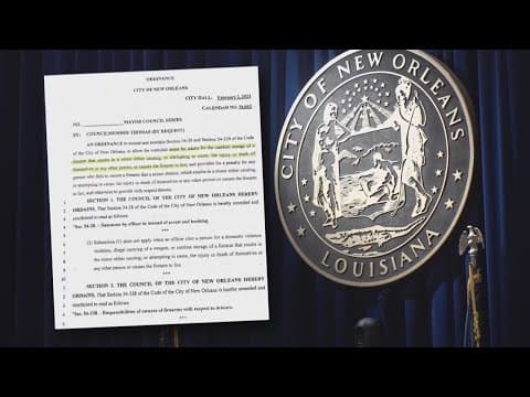 New Orleans City Council approves ordinance to fine, arrest adults if minor uses gun