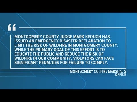 Montgomery County Fire Marshal sounds alarm over wildfire risks