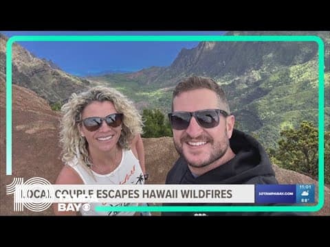 Tampa Bay-area couple flees ongoing wildfires in Maui