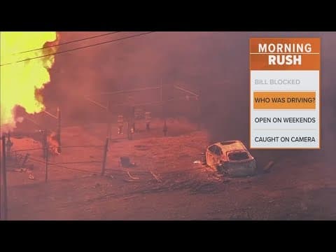 A driver hitting a valve caused a massive pipeline fire near Houston