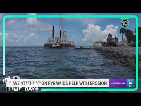 FDOT discusses concrete pyramids placed near Sunshine Skyway Bridge