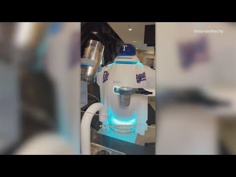 A robot bartender?! You'll find 'Adam' at Globe Life Field in Texas