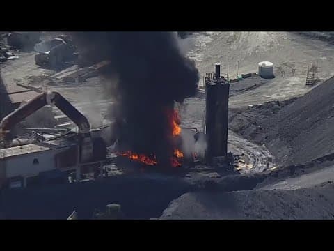 Massive fire at Rockville quarry